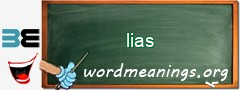 WordMeaning blackboard for lias